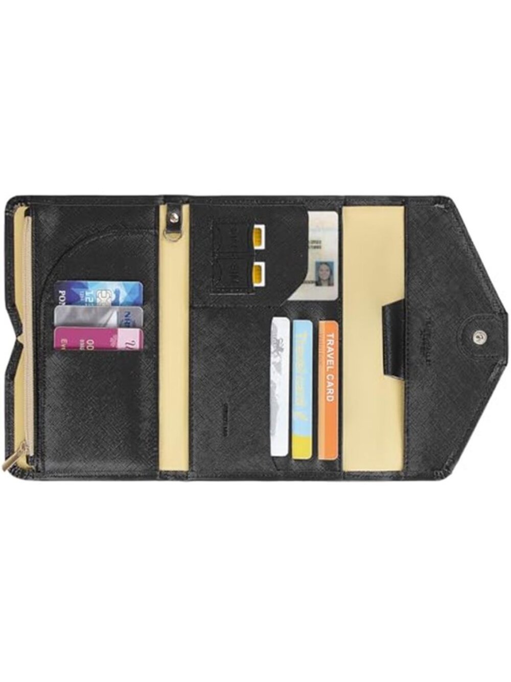 Holder Travel Wallet Organizer for Women Black